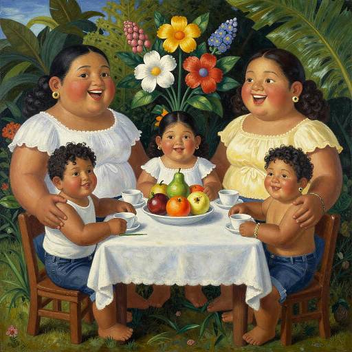 Botero Style Family Portrait