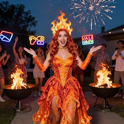 Fiery Themed Party Celebration