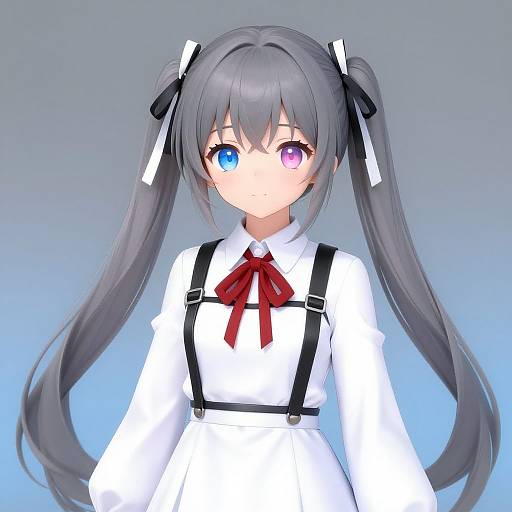 Anime Girl with Heterochromatic Eyes