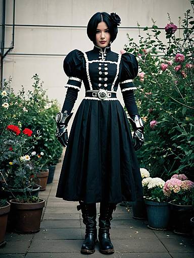 Woman in Lady Mechanika Inspired Costume