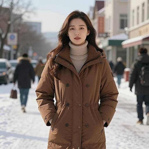 Elegant Winter Portrait in Urban Setting