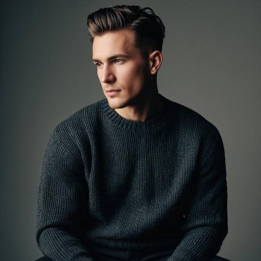 Stylish Man Portrait in Studio Lighting