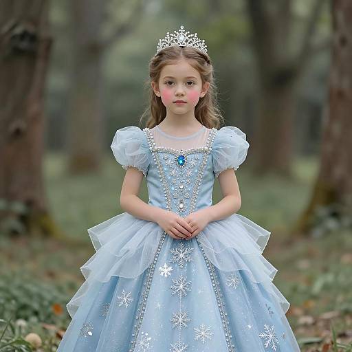 Whimsical Princess Portrait in Enchanted Forest