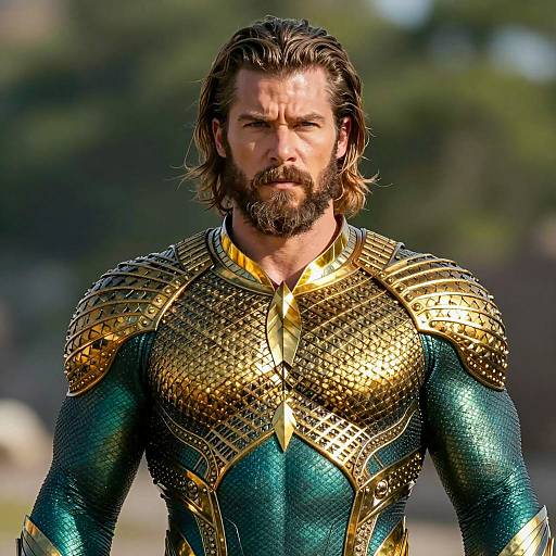 Realistic Aquaman with Detailed Suit
