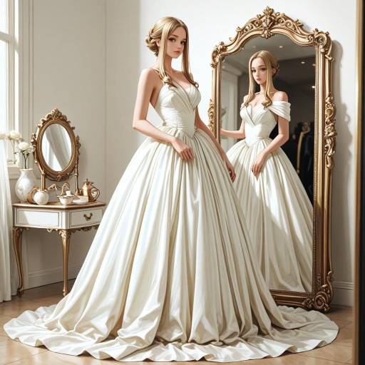 Elegant Girl in Classic Ball Gown