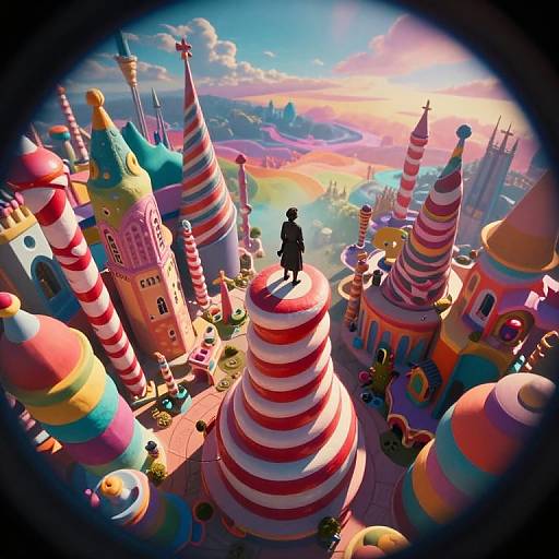 Surreal Candy Cane Dreamscape