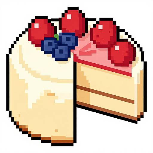 Coarse Pixel Art Sector Cake
