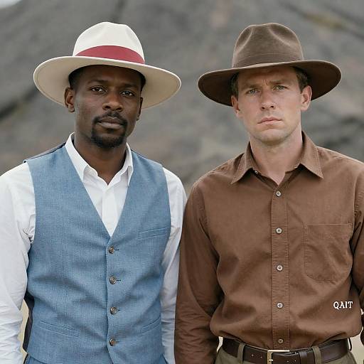 Two Men in Western Attire Portrait