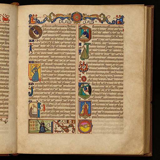 Ancient Manuscript with Ornate Calligraphy