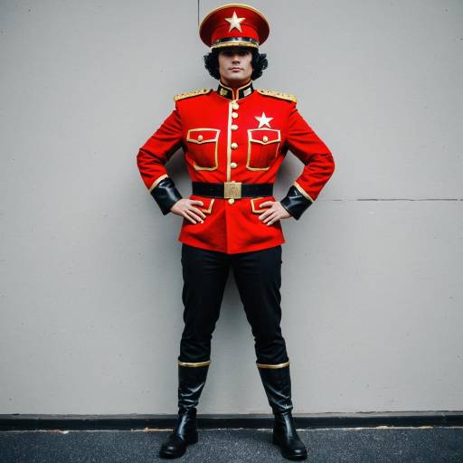 Man in M Bison Cosplay Outfit