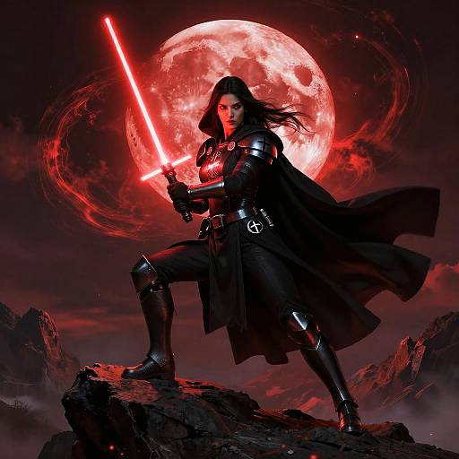 Dramatic Female Sith Dark Side Warrior