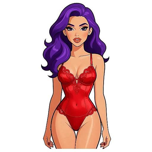 Elegant Red Satin Lingerie Set