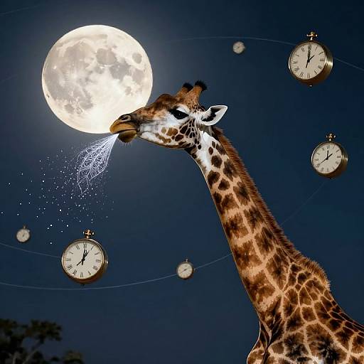 Giraffe Weaving Sparkling Moonlace