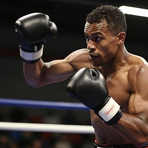 Dynamic Boxer in Action Pose