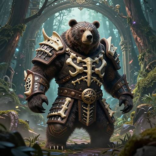 Armored Bear Monster at Mystical Portal