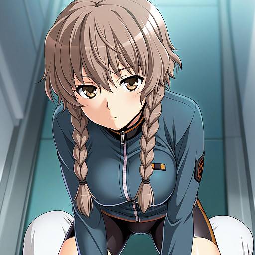 Illustration of Amane suzuha, steins;gate in the style of Asaga aoi