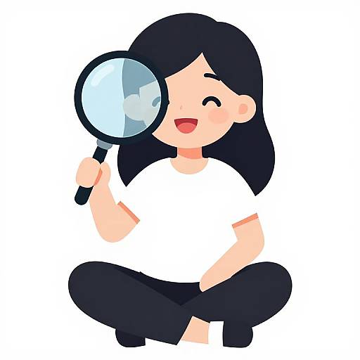 Happy Mutant Woman with Magnifier