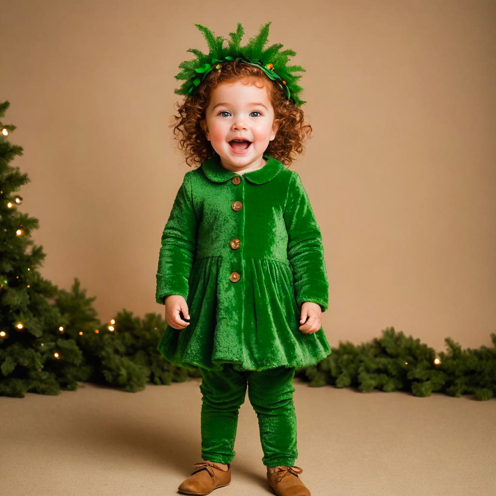 Whimsical Grinch-Themed Photoshoot with Girl