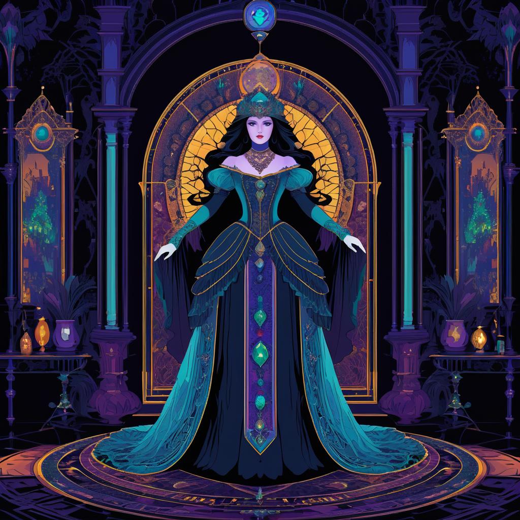 Haunted Victorian Tarot in Pixel Art