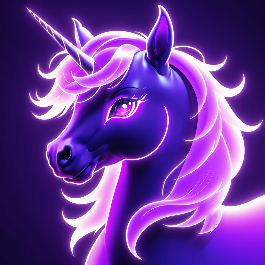 Radiant Purple Unicorn Illustration