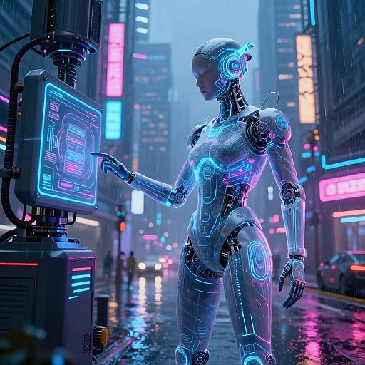 Futuristic Cyberpunk Cityscape with Showodn