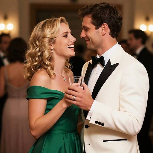 Elegant Dancing Couple at Formal Event
