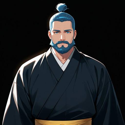 Mature Man in Traditional Japanese Attire Mature Man in Traditional Japanese Attire