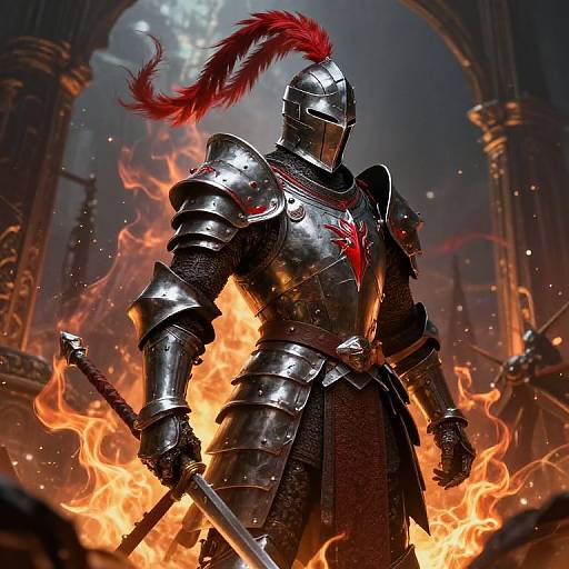 Epic Dark Steel Knight Armor