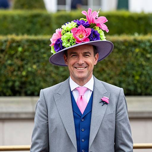 Whimsical Floral Hat at Royal Ascot