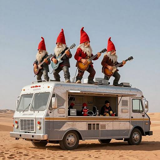 Shapeshifter Gnomes Rock Desert Trucks