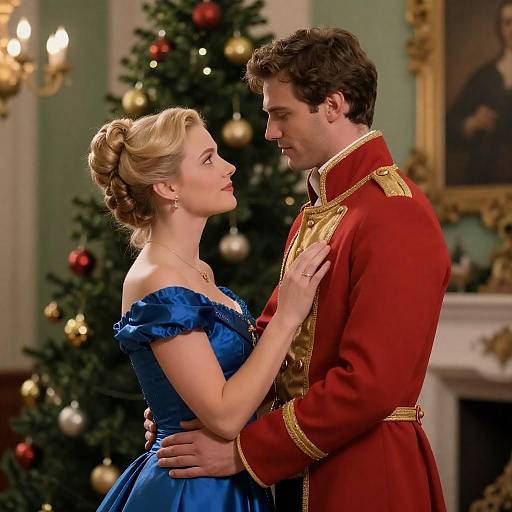 Royal Couple by Christmas Tree
