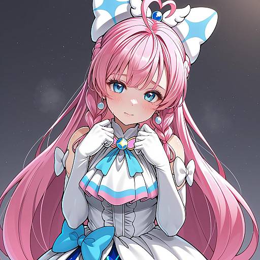 Illustration of Cure prism, hirogaru sky! precure in the style of Konoshige (ryuun)