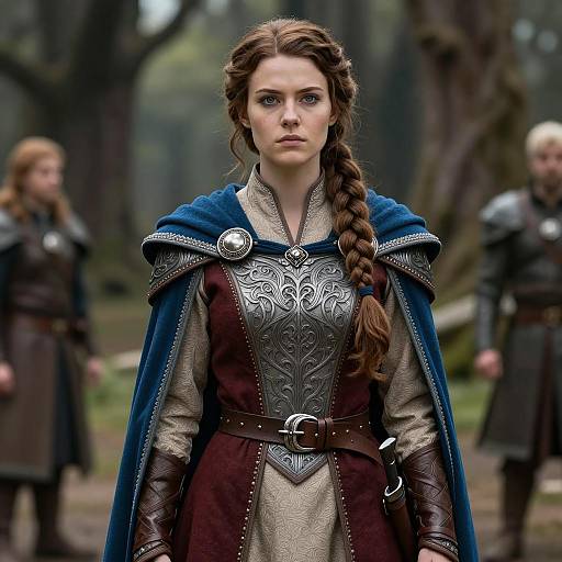 Medieval Fantasy Woman Warrior in Armor