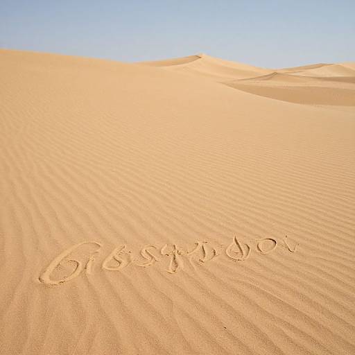 Photograph of sunlit sand dune with 