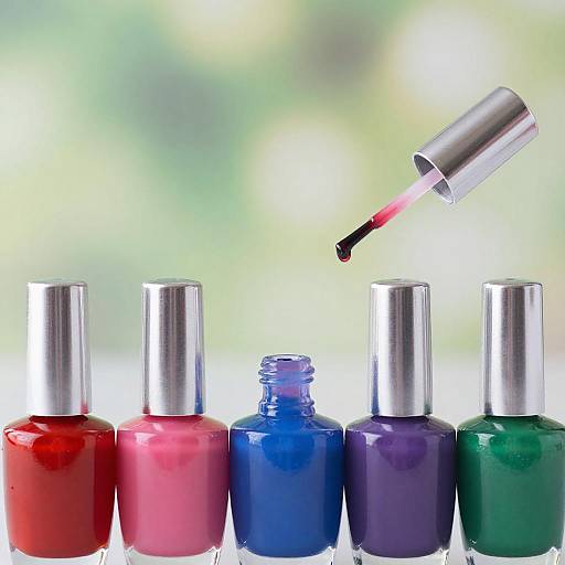Vibrant Nail Polish Collection Photography