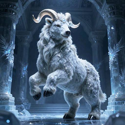 Majestic Centaur-Bear in Ice Temple