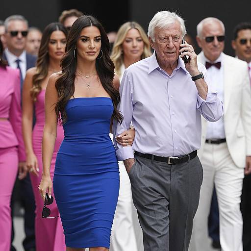 An Evening Stroll: Stylish Couple Together