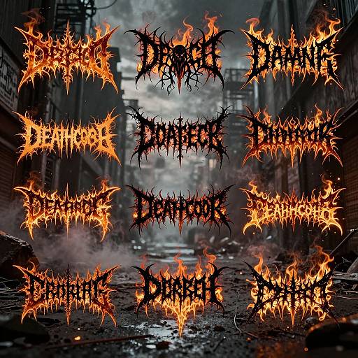 Photograph of fiery, black, spiked 