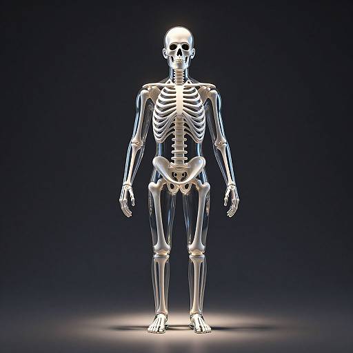 Glass Tube Human Skeleton Model