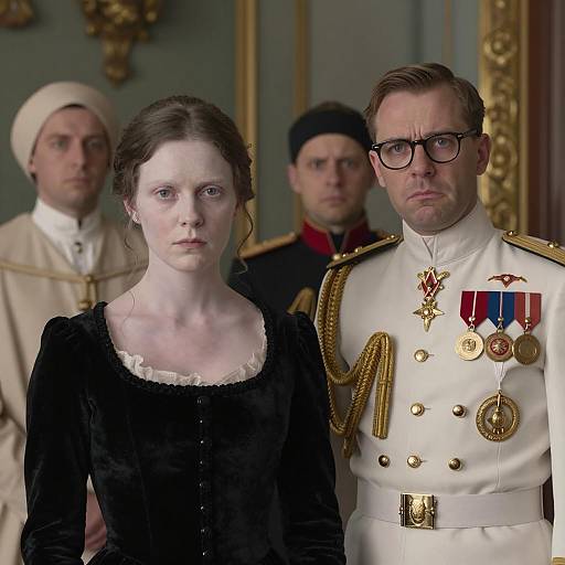 Historical Scene with Intriguing Characters