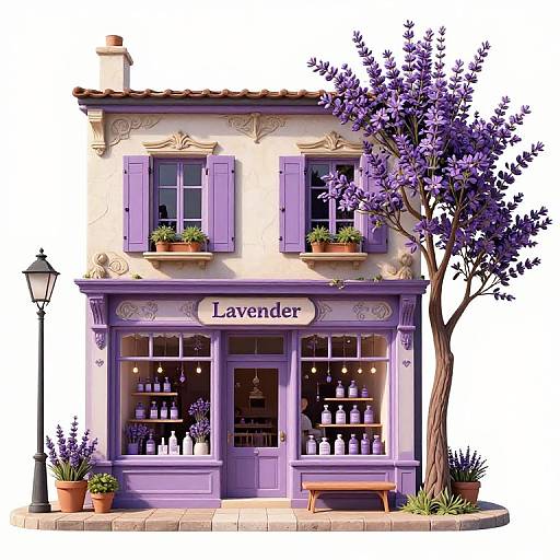 Art Nouveau French Lavender Shop