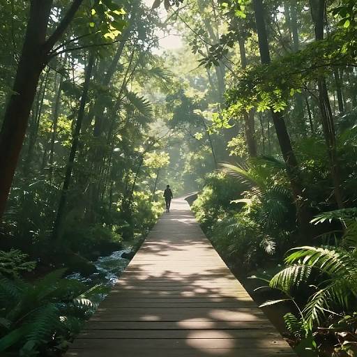Ethereal Pathway Between Earth and Sky