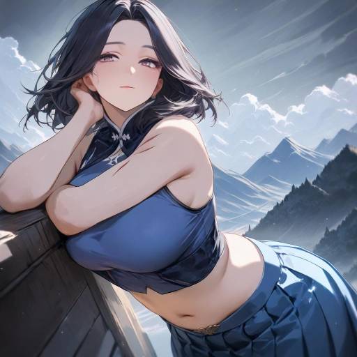 Mature Beauty on a Mountain Summit