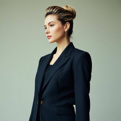 Female Model with High and Tight Hairstyle in Formal Blazer Female Model with High and Tight Hairstyle in Formal Blazer