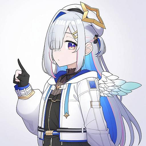 Illustration of Amane kanata (work), hololive in the style of Ekz (robotekz)