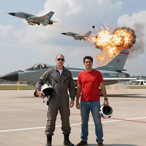 Jet Fighters and Bold Heroes Scene