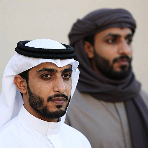 Two Middle Eastern Men in Traditional Clothing