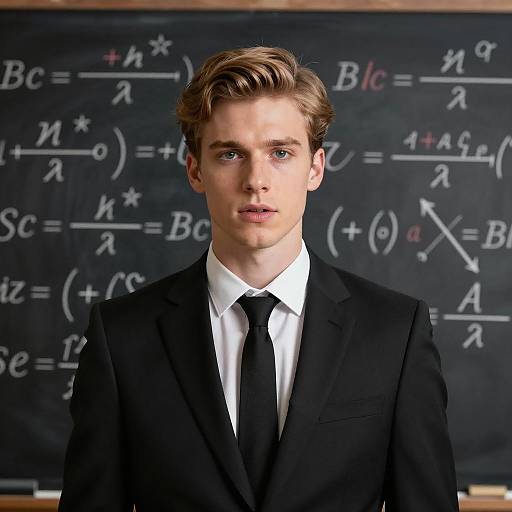 Serious Mathematician in Formal Attire