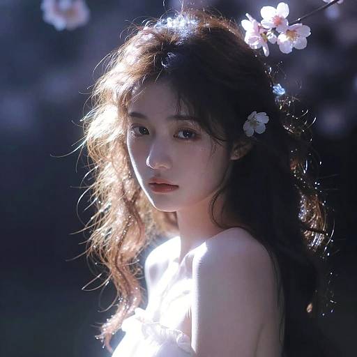 Ethereal Girl with Glowing Aura