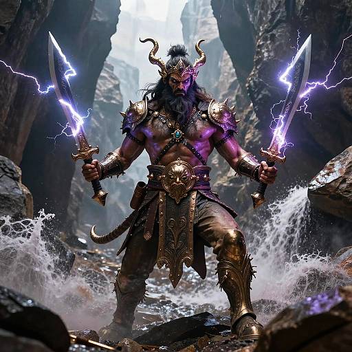 Perun, Thunder God with Lightning Daggers